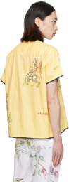 HARAGO Yellow Embroidered Shirt