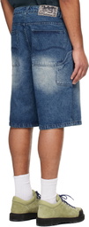 Dime Blue Classic Denim Shorts