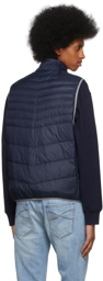 Brunello Cucinelli Navy Down Matte Lightweight Vest