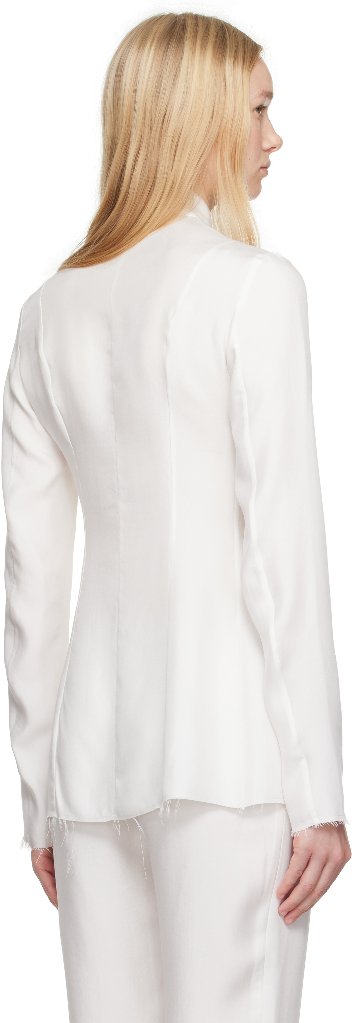 COLLEEN ALLEN White Silk Slip Blouse