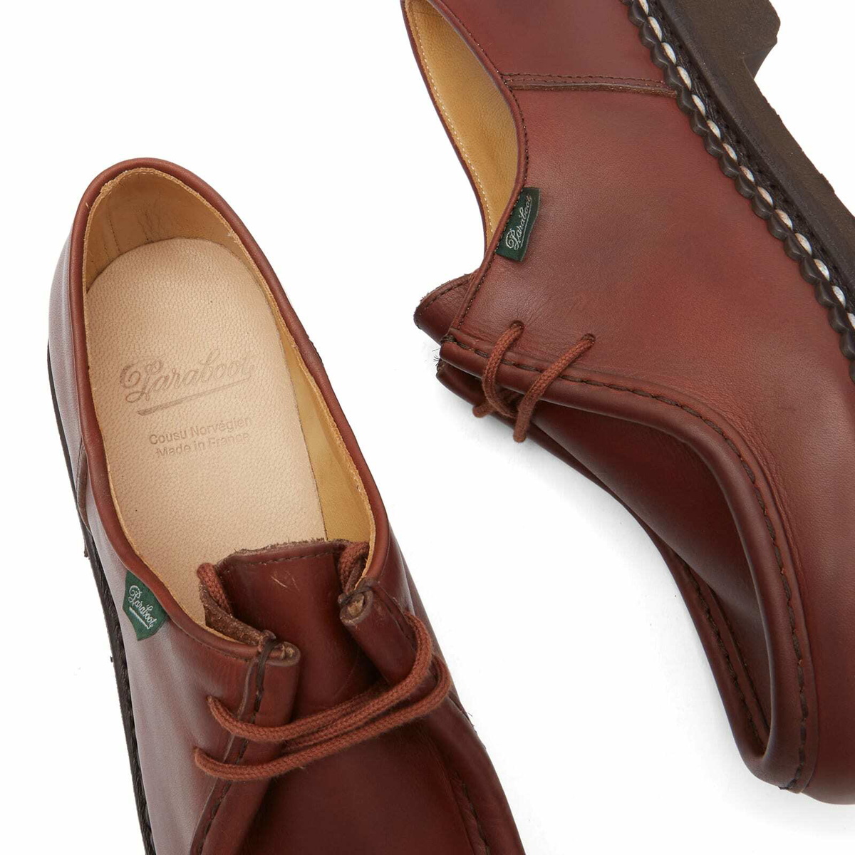 Paraboot Women's Michael Leather Lace Up Derby Shoe in Brown