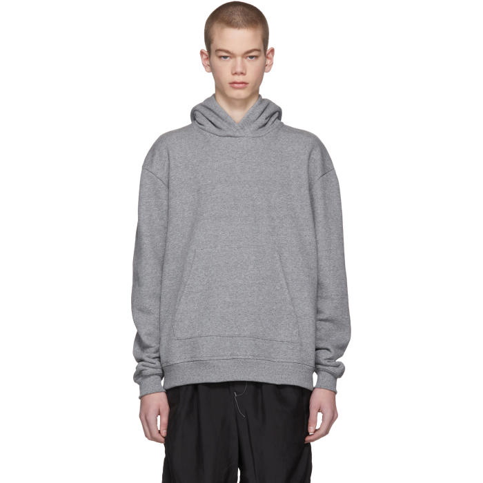 Photo: John Elliott Grey Oversized Cropped Hoodie