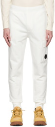 C.P. Company White Lens Lounge Pants