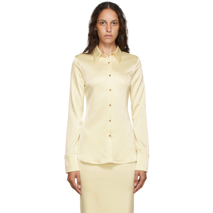 Photo: Georgia Alice Yellow Satin Slim Shirt