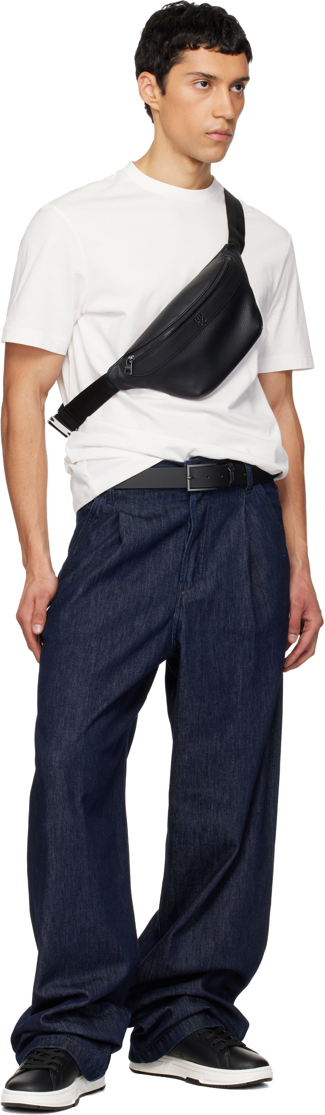 Hugo Black Logo Hardware Belt Bag