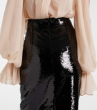Simone Rocha Sequined pencil skirt