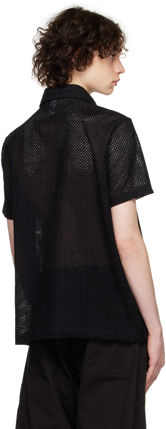Factor's Black Lace Short Sleeve Shirt