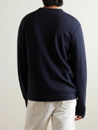 Officine Générale - Wool-Blend T-Shirt - Blue