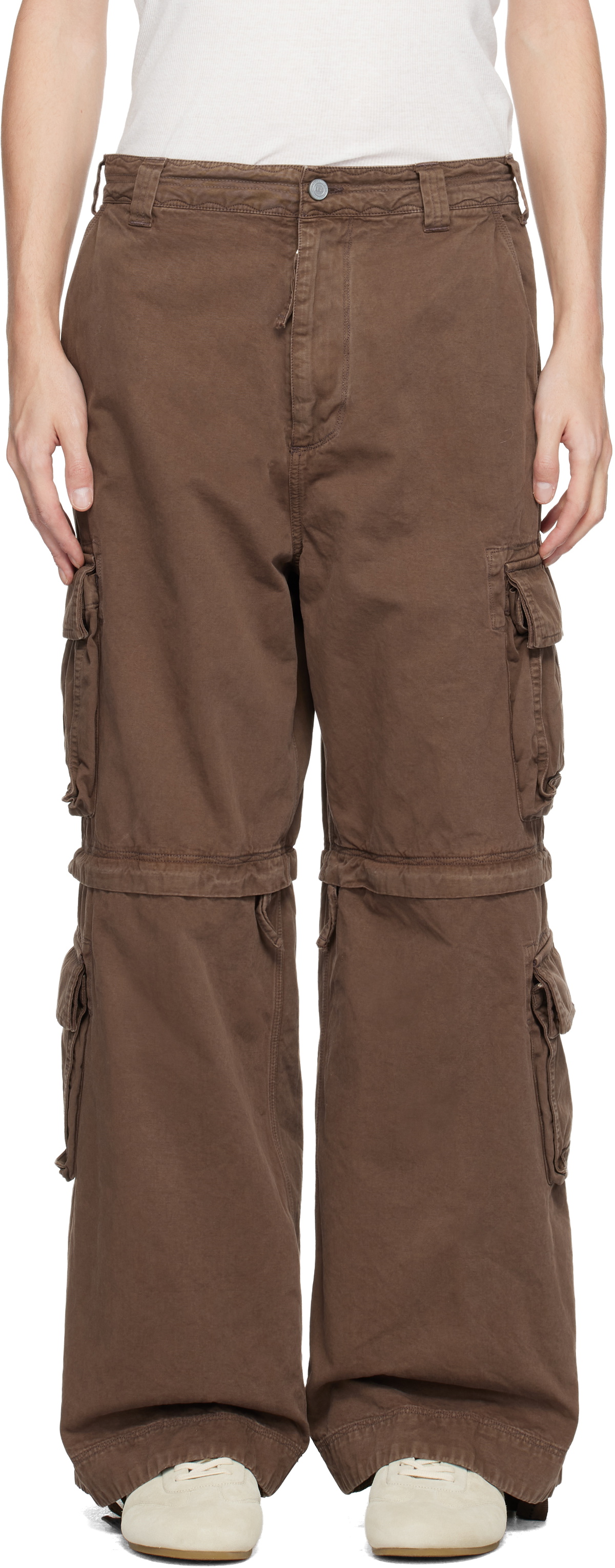 ERL Brown Zip-Off Cargo Pants