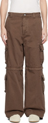 ERL Brown Zip-Off Cargo Pants