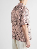 Nanushka - Bodil Camp-Collar Printed Silk-Twill Shirt - Pink