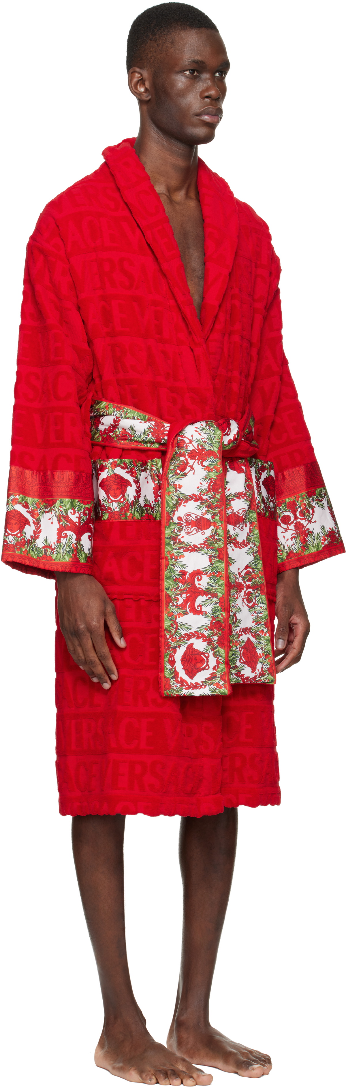 Versace Red 'I Love Baroque' Bathrobe