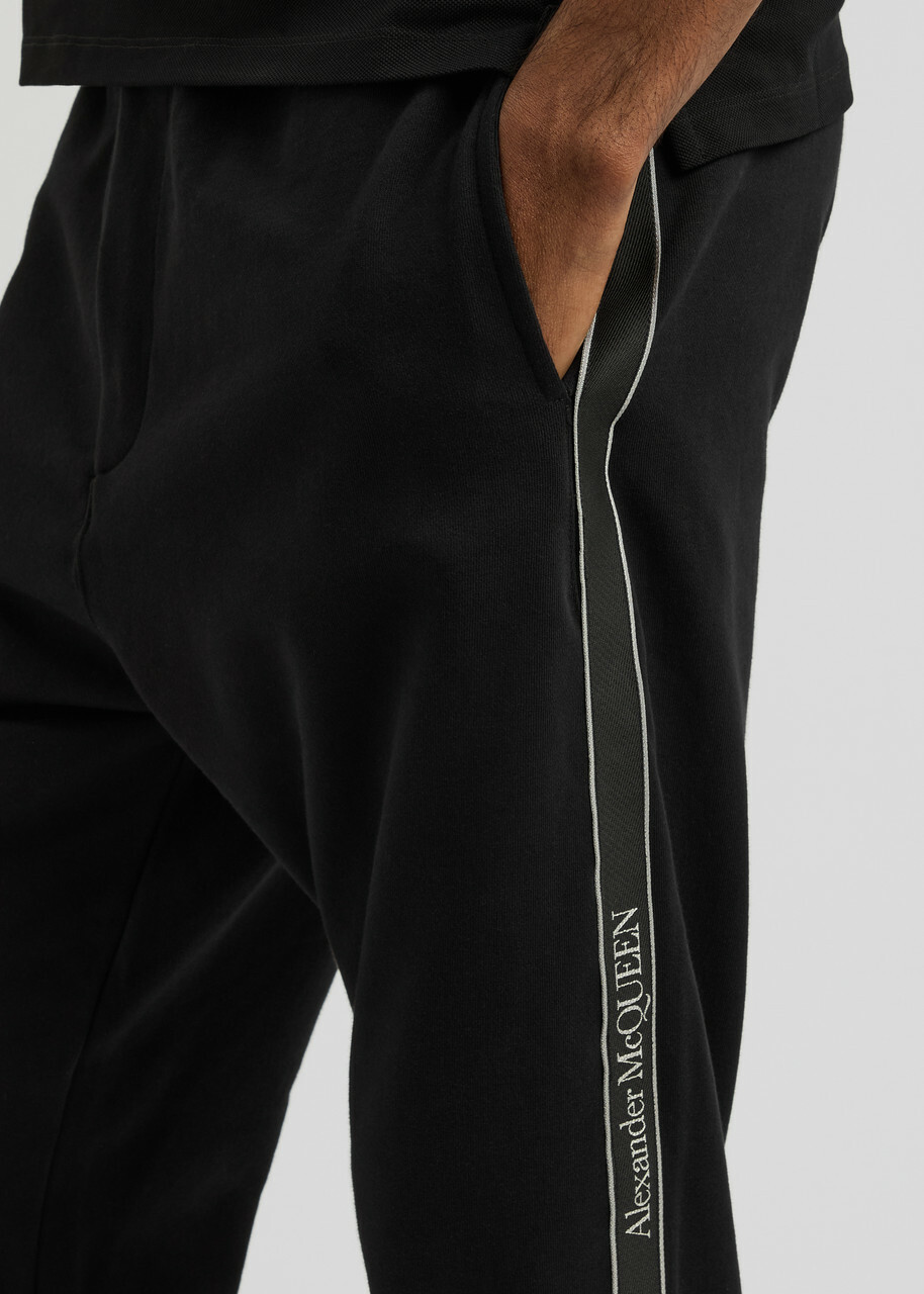 Alexander Mcqueen Logo-appliqué Cotton Sweatpants Black