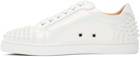 Christian Louboutin White Iridescent Seavaste 2 Orlato Sneakers