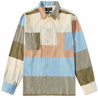 Beams Plus Men's Multi Stripe Shirt in Olive