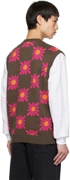Awake NY Brown Floral Vest