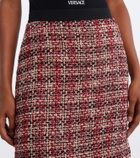 Versace Wool-blend tweed miniskirt