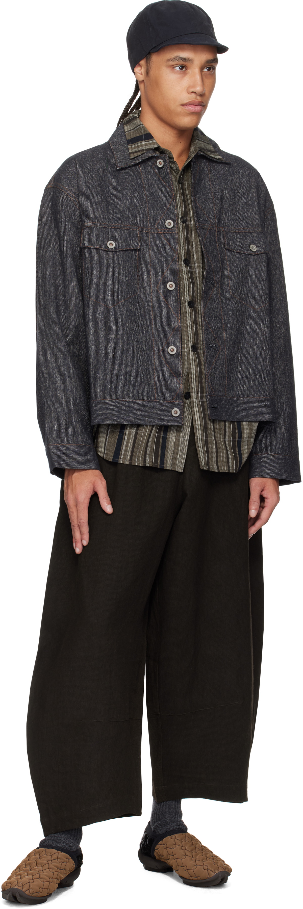 Aviva Jifei Xue Brown Cocoon Trousers