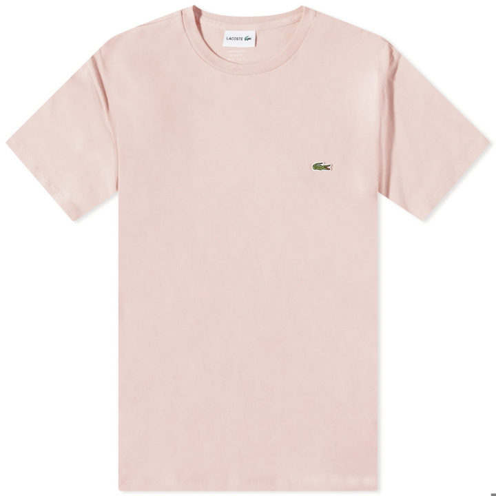 Photo: Lacoste Men's Classic Pima T-Shirt in Waterlilly Pink