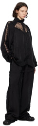 Pushbutton Black Lace Track Jacket