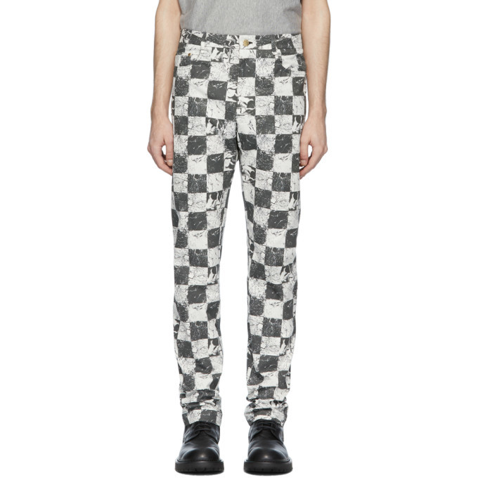 Palomo Spain Black and White Check Trousers