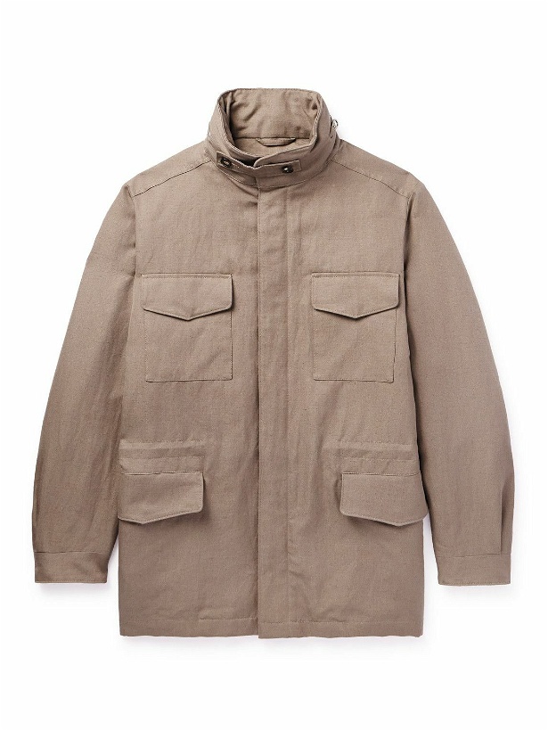 Photo: Loro Piana - Traveler Rain System® Cotton and Linen-Blend Field Jacket - Brown