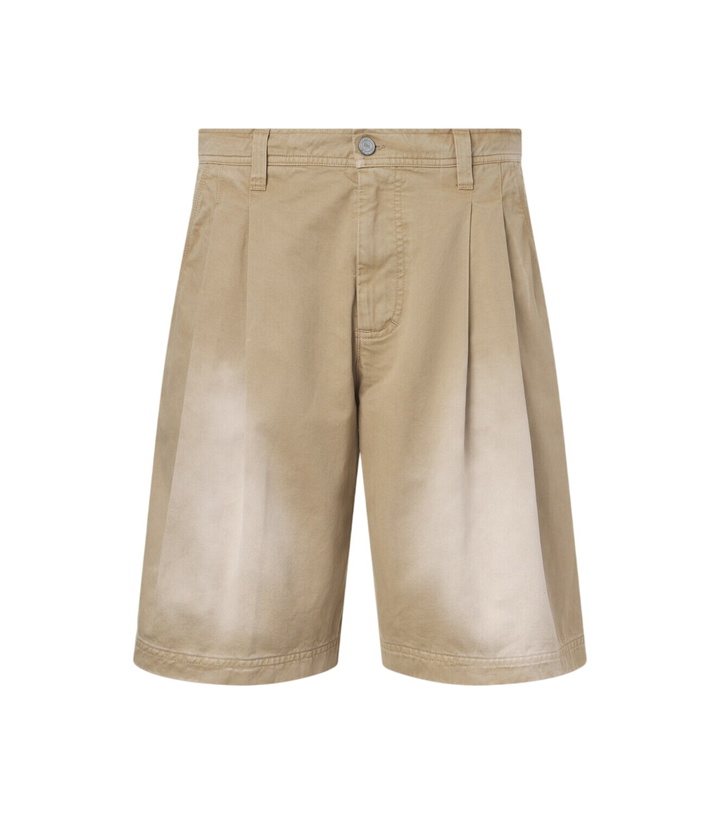 Photo: ERL Pleated cotton twill Bermuda shorts