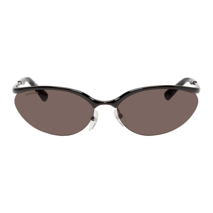 Photo: Balenciaga Black Fire Rectangular Sunglasses