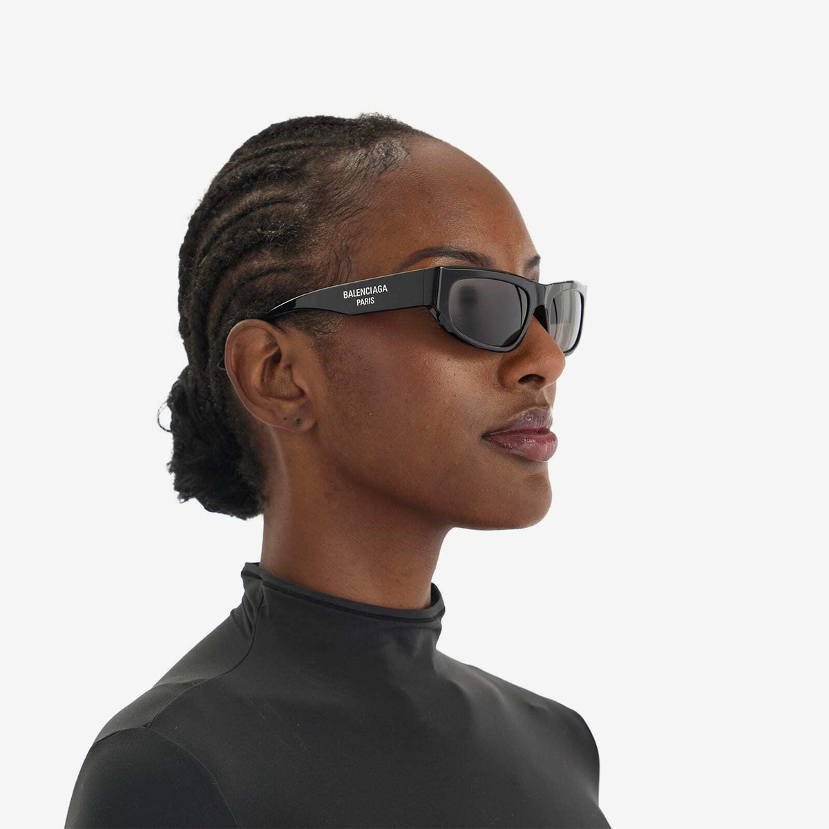 サングラス BALENCIAGA SS25 Balenciaga - BB0388S - 003 (BB0388S 003) Balenciaga BB0388S Sunglasses in Black/Grey Balenciaga