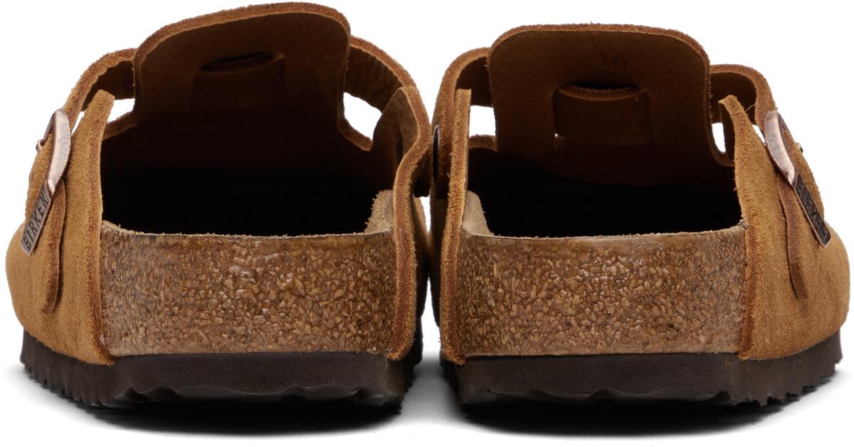 Birkenstock Tan Regular Boston Soft Footbed Slip-on Loafers
