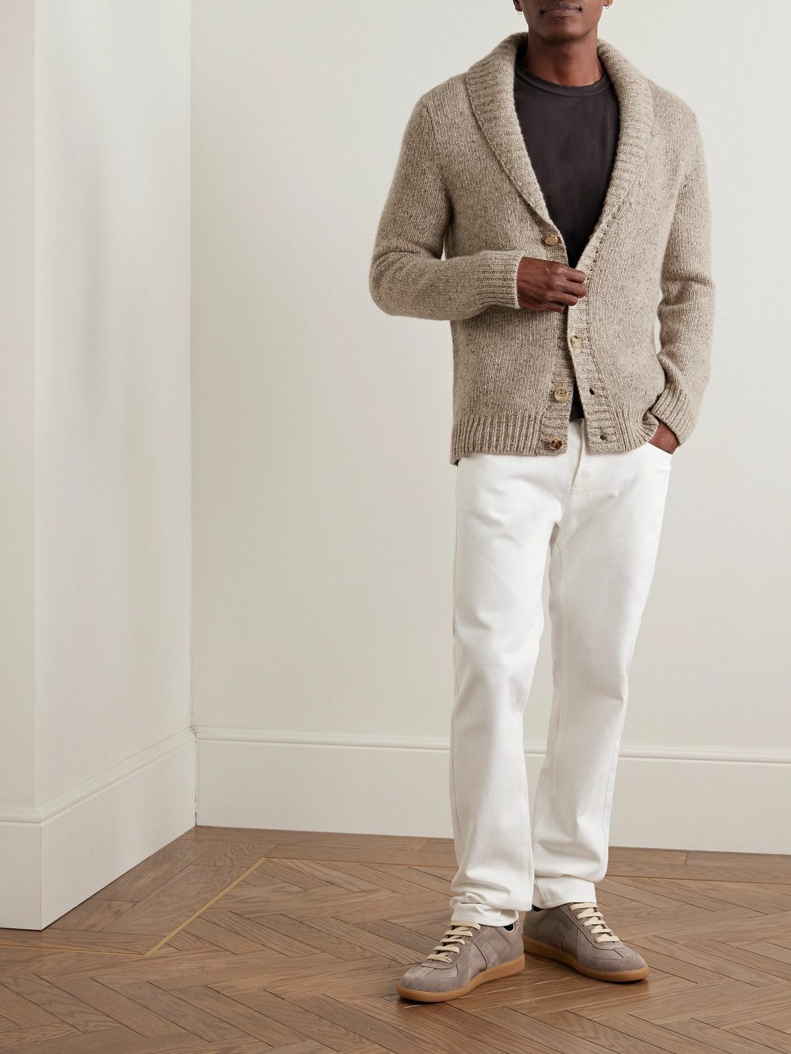 Gabriela Hearst - Thom Shawl-Collar Cashmere Cardigan - Neutrals