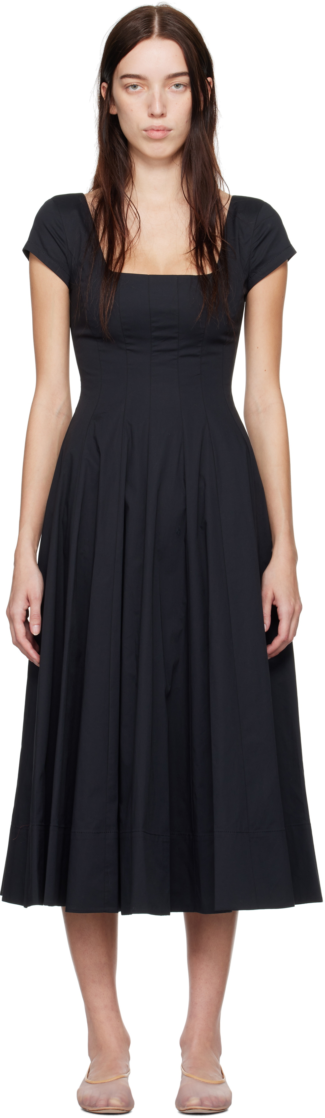 staud short sleeve wells dress Short Sleeve Wells Dress