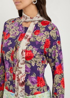 Acne Studios Dalmati Floral-print Crepe Midi Dress Green