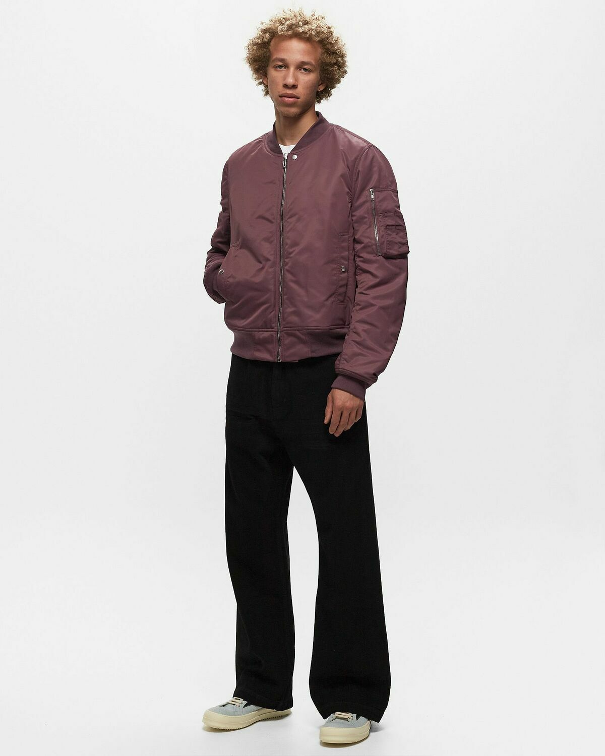 Rick Owens Drkshdw Woven Padded Bomber Flight Bomber Purple Bomber