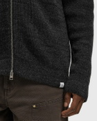 Norse Projects Hagen Wool Cotton Rib Full Zip Jacket Grey Mens Zippers & Cardigan