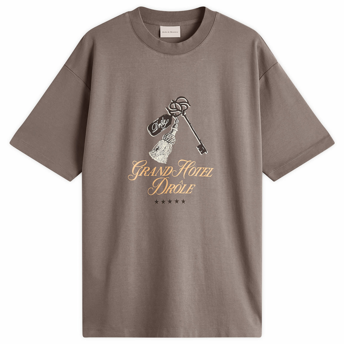 Tシャツ・カットソー DROLE DE MONSIEUR Men T Shirts TS261 CO002TAUPE GREY T-Shirts