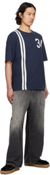 AMBUSH Navy Panelled T-shirt
