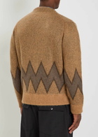 Second Layer Chevy Intarsia Mohair-blend Cardigan Brown