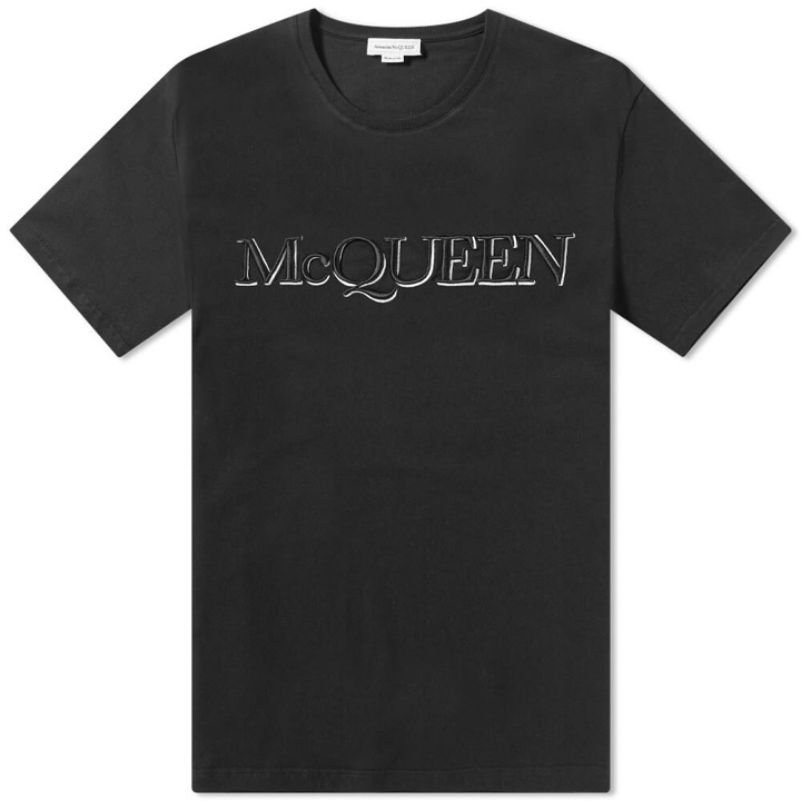 Photo: Alexander McQueen Men's Logo T-Shirt in Blck&Mlt