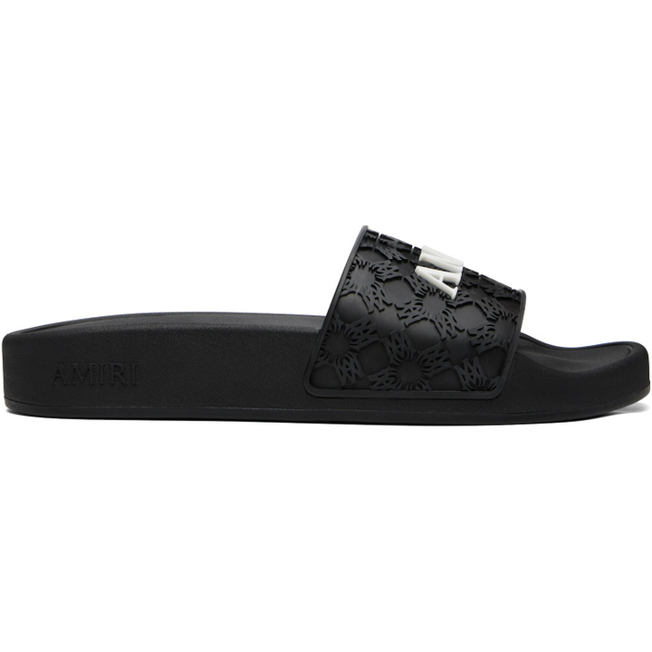 Photo: AMIRI Black MA Quad Pool Slides