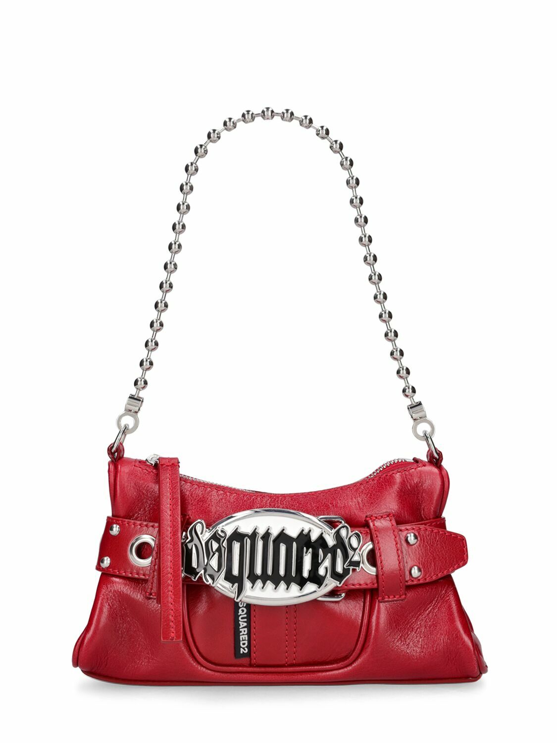 DSQUARED2 - Gothic Logo Belted Leather Clutch Dsquared2