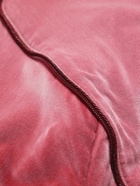 KAPITAL - Logo-Embroidered Zip-Detailed Cotton-Velvet Bomber Jacket - Pink