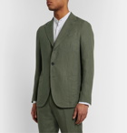 Caruso - Slim-Fit Linen Suit Jacket - Green