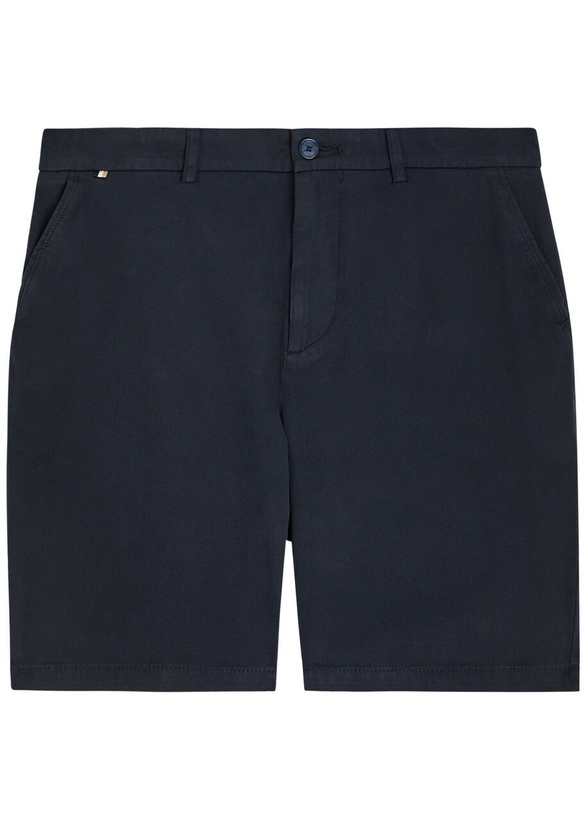 Photo: Boss Kane Stretch-cotton Shorts Dark Blue