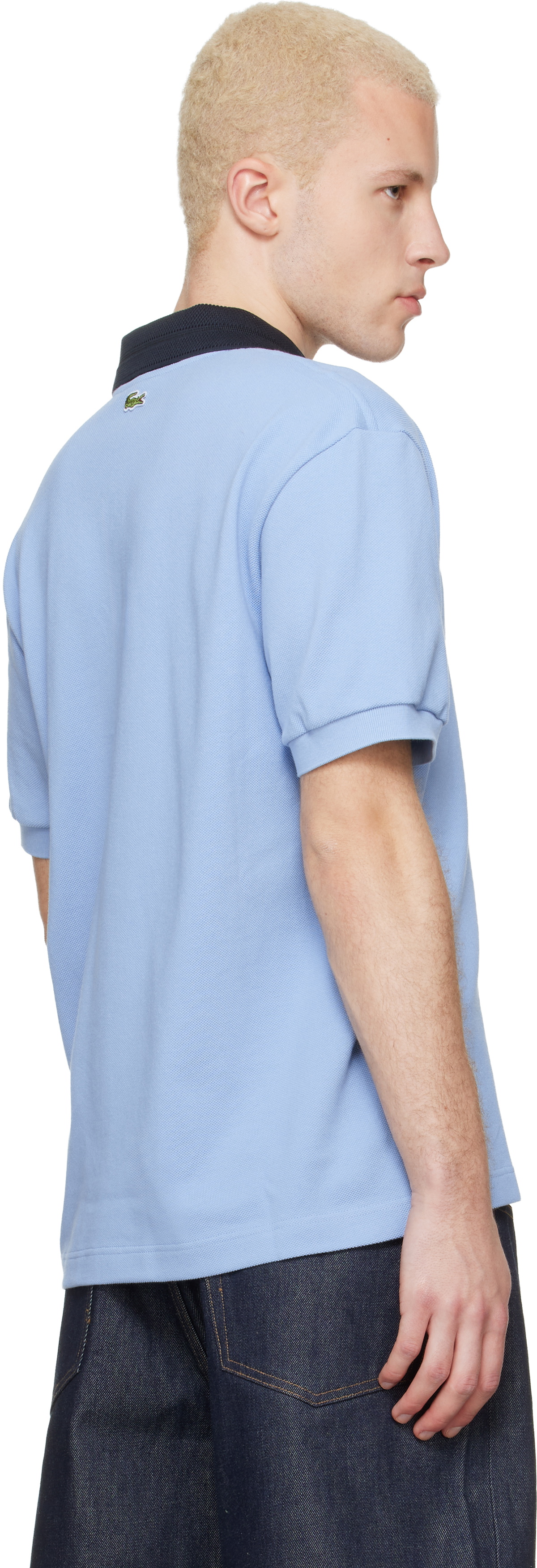 Lacoste Blue 'French Made' Classic Fit Badge Polo