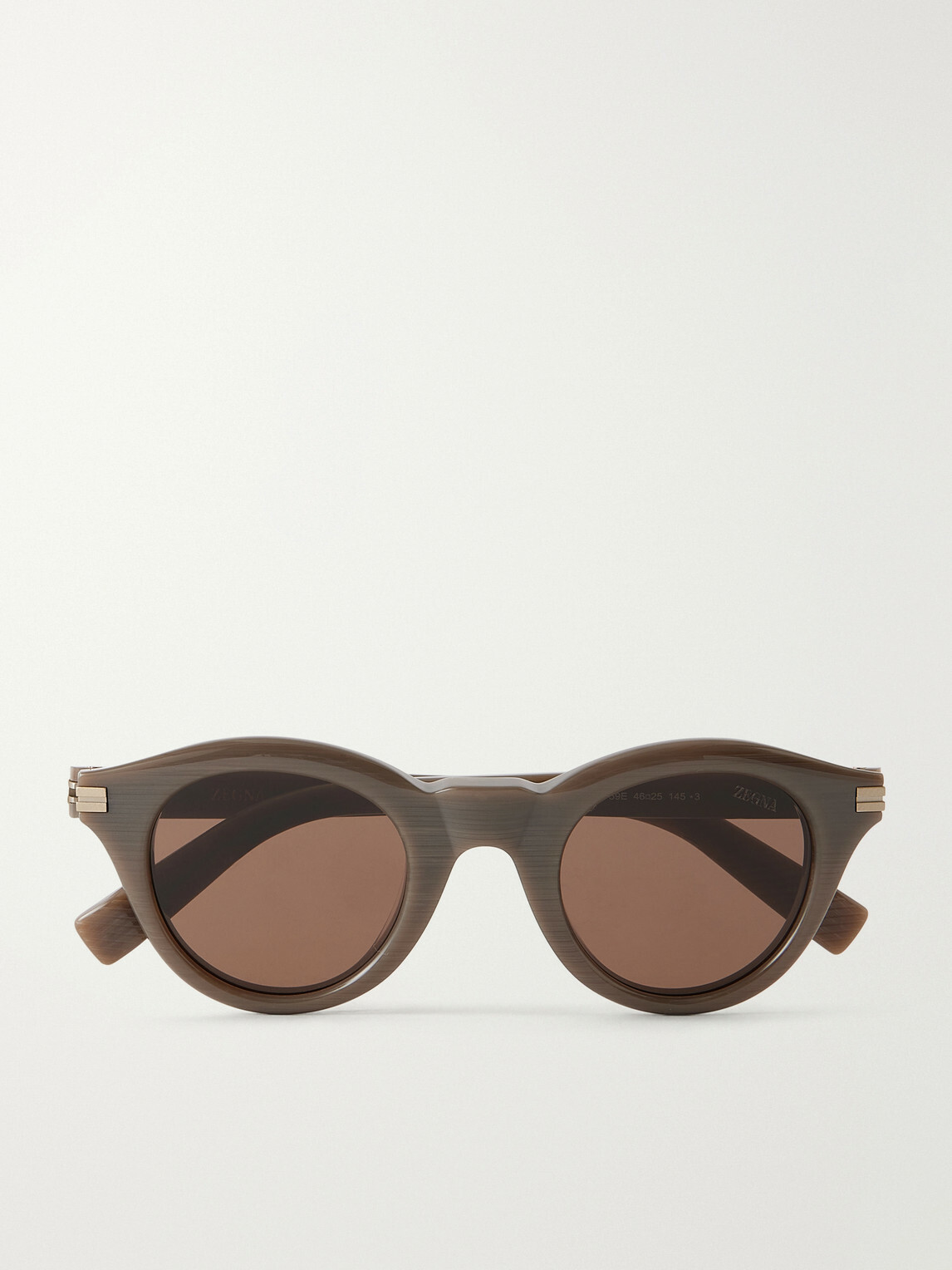 Zegna - Round-Frame Acetate Sunglasses