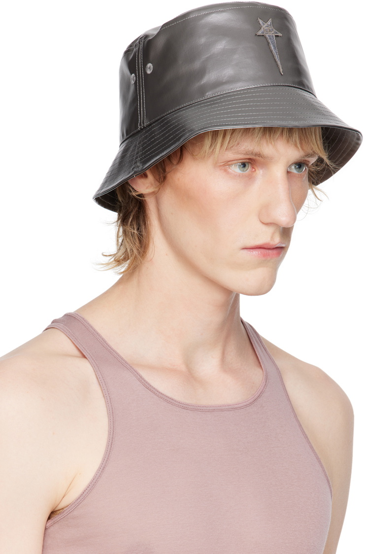 Rick Owens Silver Champion Edition Gilligan Bucket Hat