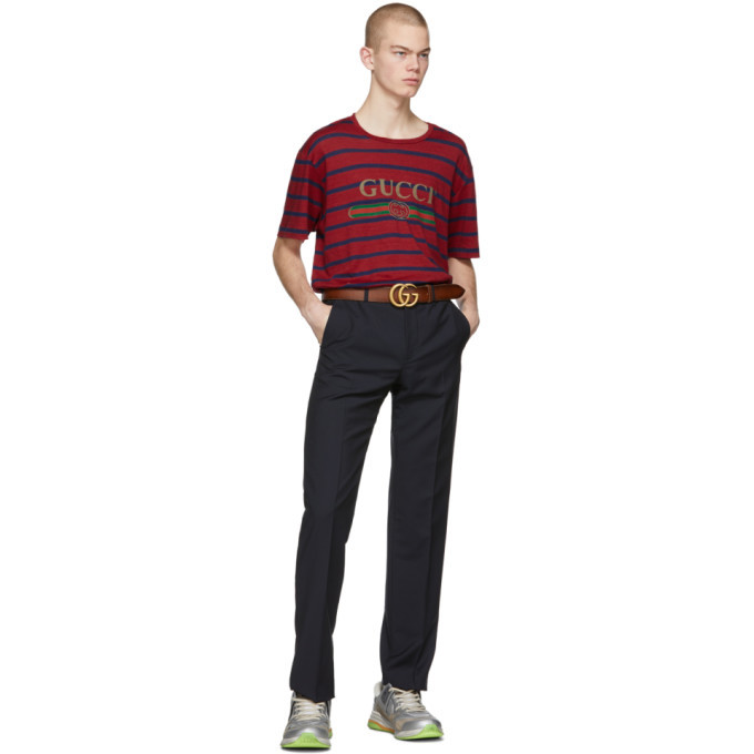 Gucci Red Striped Logo T-Shirt