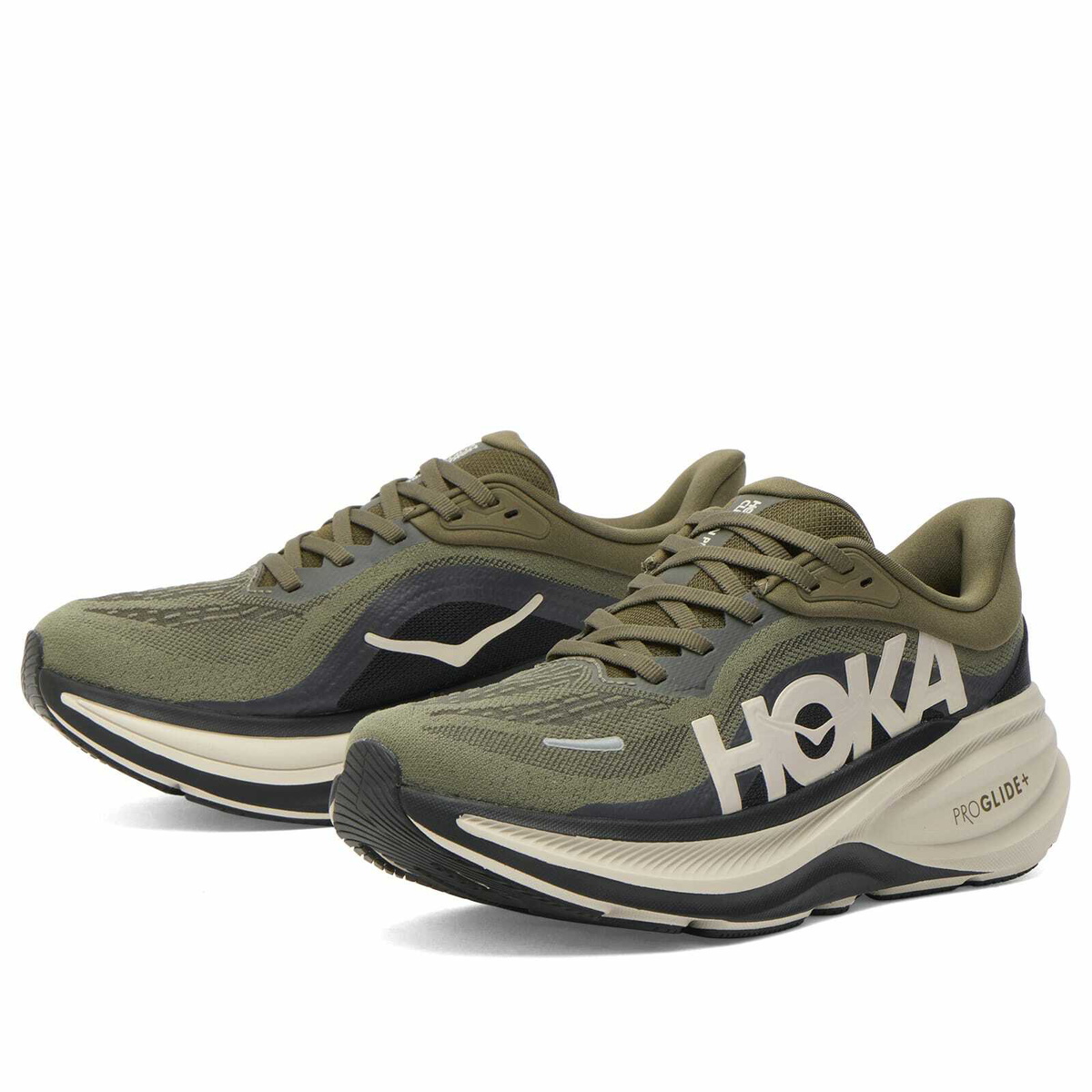 Hoka One One Women's Clifton Pro Sneaker in Antique Olive/River Rock Grey