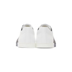 Fendi White and Navy Leather Bag Bugs Sneakers